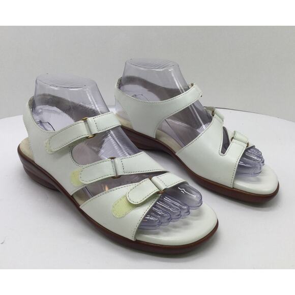 SAS Tabby White Strappy Slingback Leather Sandal Womens 6.5M - Picture 3 of 12